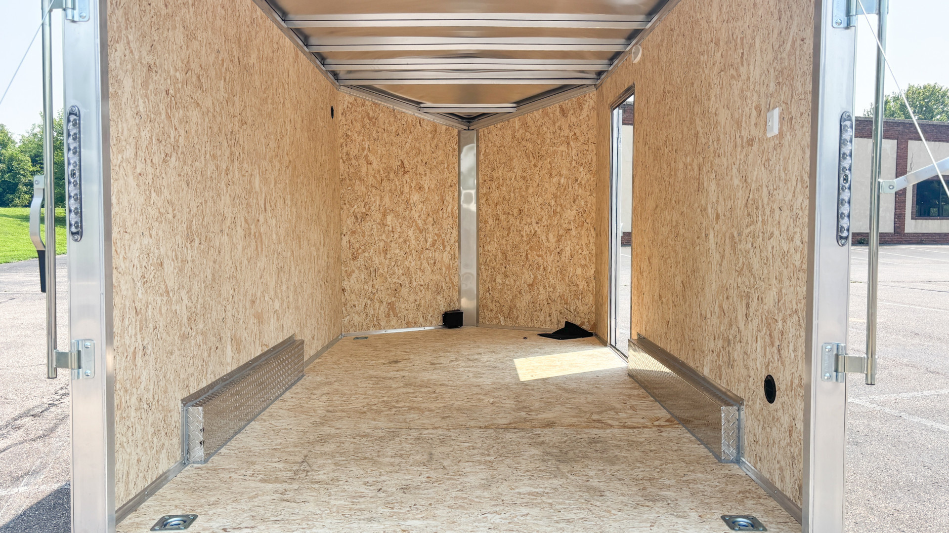 Trailer Rear Door Ramp New Lightning 7.5x14 Aluminum Enclosed Trailer - Rear ramp door! for ...