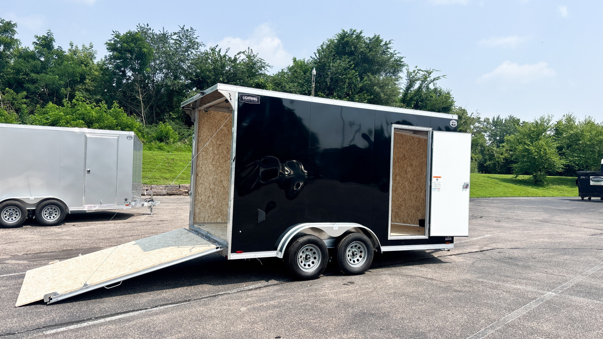 Trailer Rear Door Ramp New Lightning 7.5x14 Aluminum Enclosed Trailer - Rear ramp door! for ...