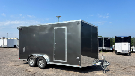 New Lightning 7.5x16 Aluminum Enclosed Trailer - REAR RAMP!