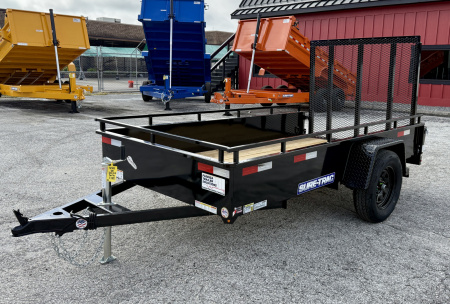 New 2026 Sure-Trac 5x10 Steel High Side 3K Utility Trailer
