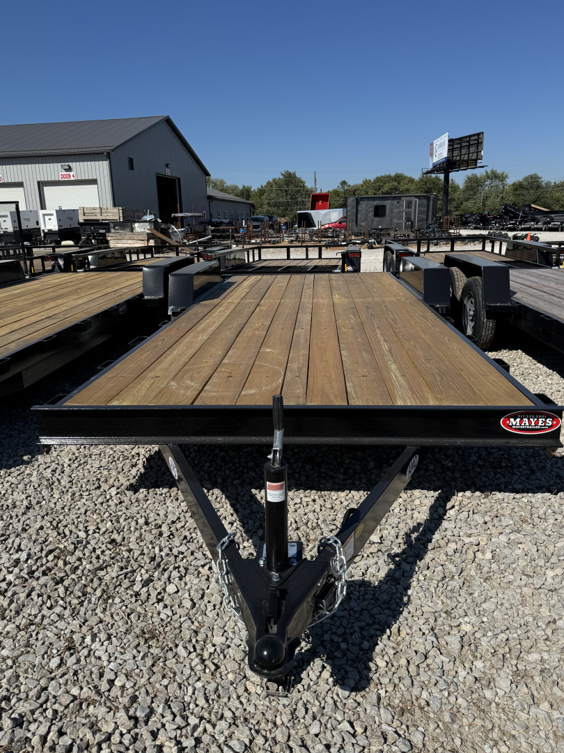 New 2026 AMO UT202 Car Hauler 82X20 TA DOVETAIL W/ SLIDE IN RAMPS (GVW:7000) BLACK