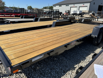 New 2026 AMO UT202 Car Hauler 82X20 TA DOVETAIL W/ SLIDE IN RAMPS (GVW:7000) BLACK