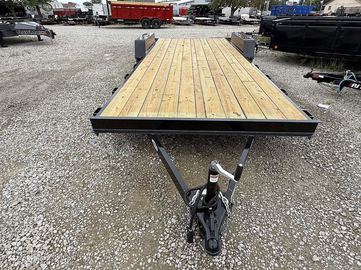 New 2026 AMO UT202 Car Hauler 82X20 TA DOVETAIL W/ SLIDE IN RAMPS (GVW:7000) BLACK