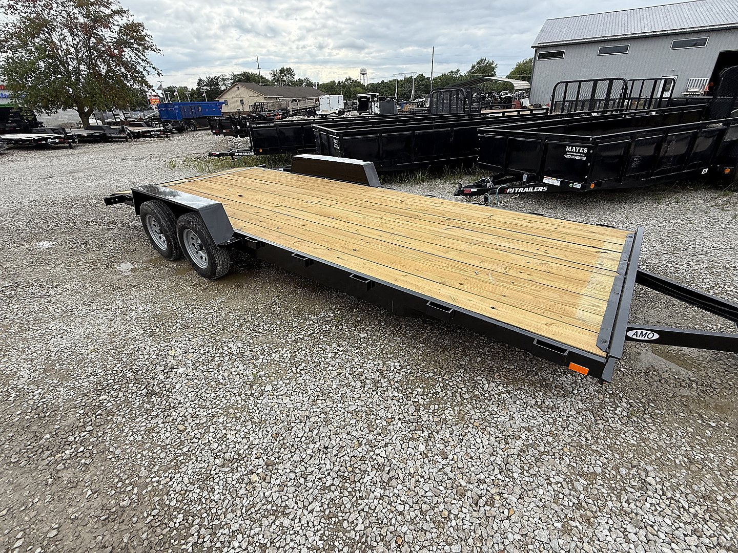 New 2026 AMO UT202 Car Hauler 82X20 TA DOVETAIL W/ SLIDE IN RAMPS (GVW:7000) BLACK