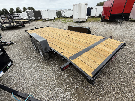 New 2026 AMO UT202 Car Hauler 82X20 TA DOVETAIL W/ SLIDE IN RAMPS (GVW:7000) BLACK