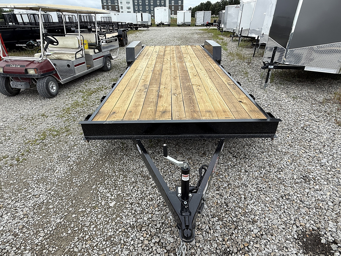 New 2025 AMO UT202 Car Hauler 82X22 TA DOVETAIL W/ SLIDE IN RAMPS (GVW:7000) BLACK