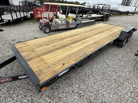 New 2025 AMO UT202 Car Hauler 82X22 TA DOVETAIL W/ SLIDE IN RAMPS (GVW:7000) BLACK