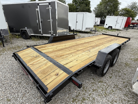 New 2025 AMO UT202 Car Hauler 82X22 TA DOVETAIL W/ SLIDE IN RAMPS (GVW:7000) BLACK