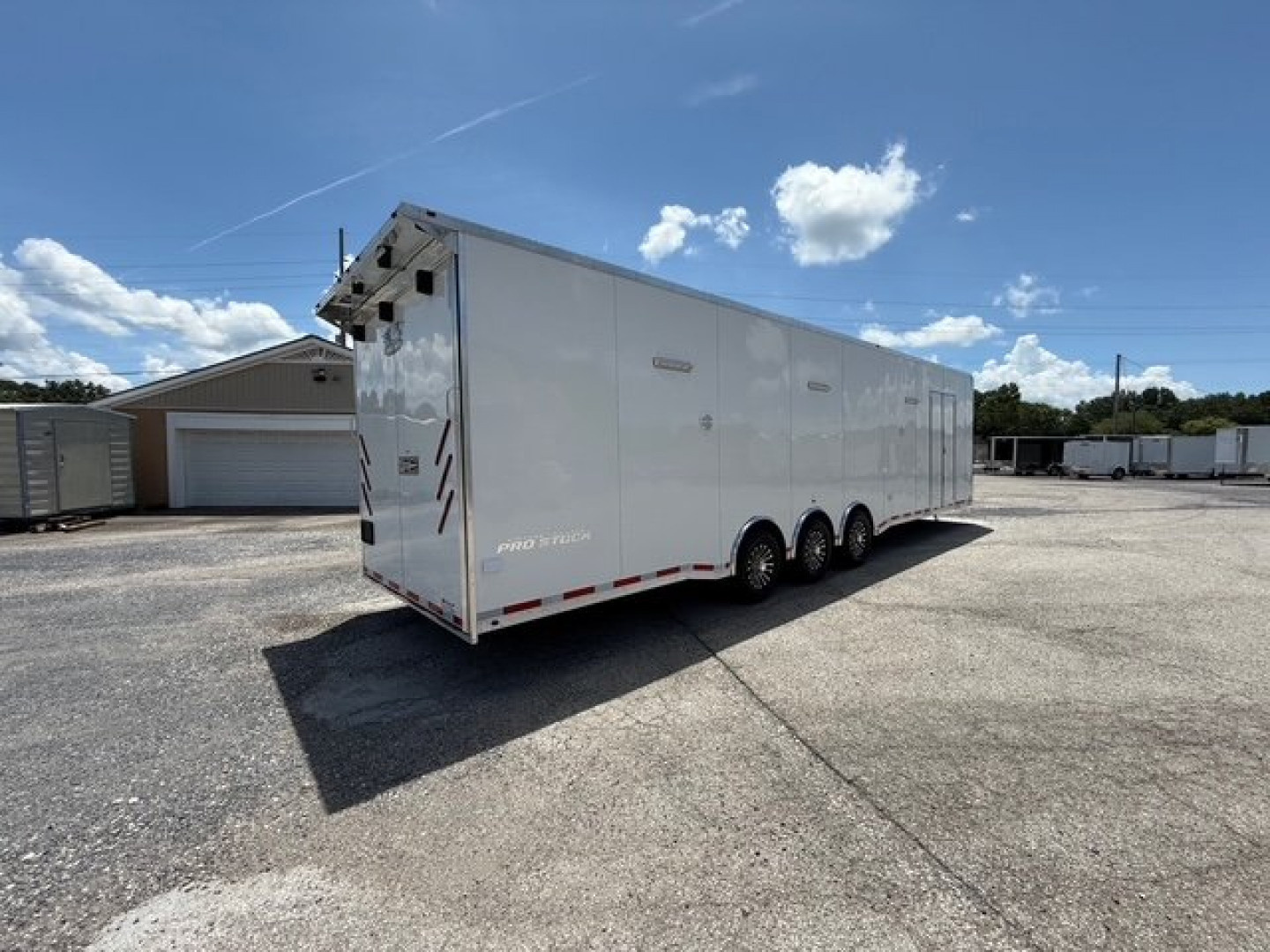 New 2026 Vintage Trailers 8.5x34 Race Trailer with Bathroom Package