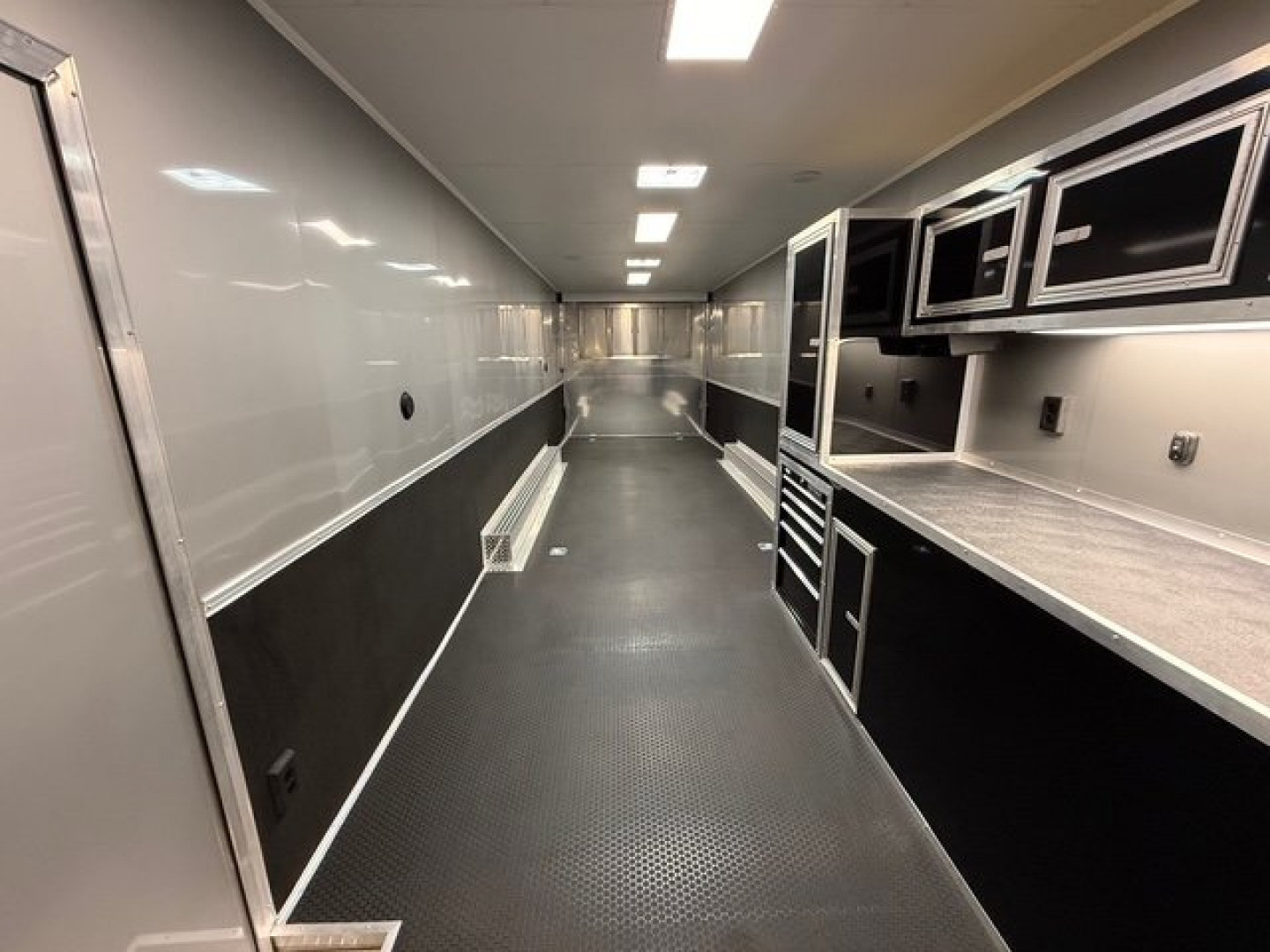 New 2026 Vintage Trailers 8.5x34 Race Trailer with Bathroom Package
