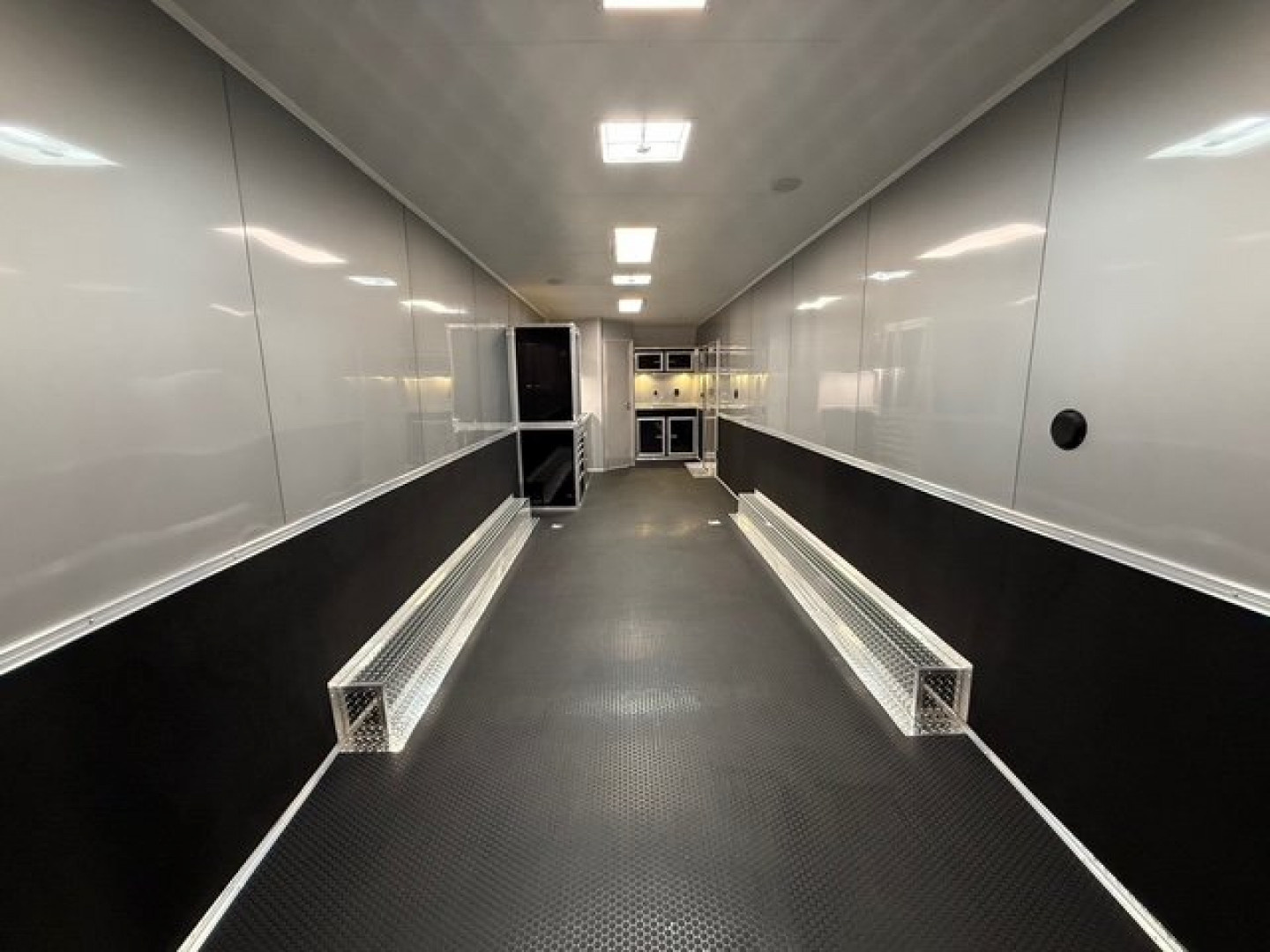 New 2026 Vintage Trailers 8.5x34 Race Trailer with Bathroom Package