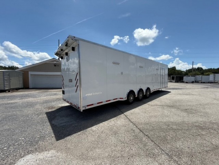 New 2026 Vintage Trailers 8.5x34 Race Trailer with Bathroom Package
