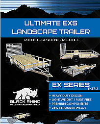 New 2025 Black Rhino *INCOMING* 5K GVWR Aluminum 81 x168  EXS714 w/ Wood Deck Landscape Trailer