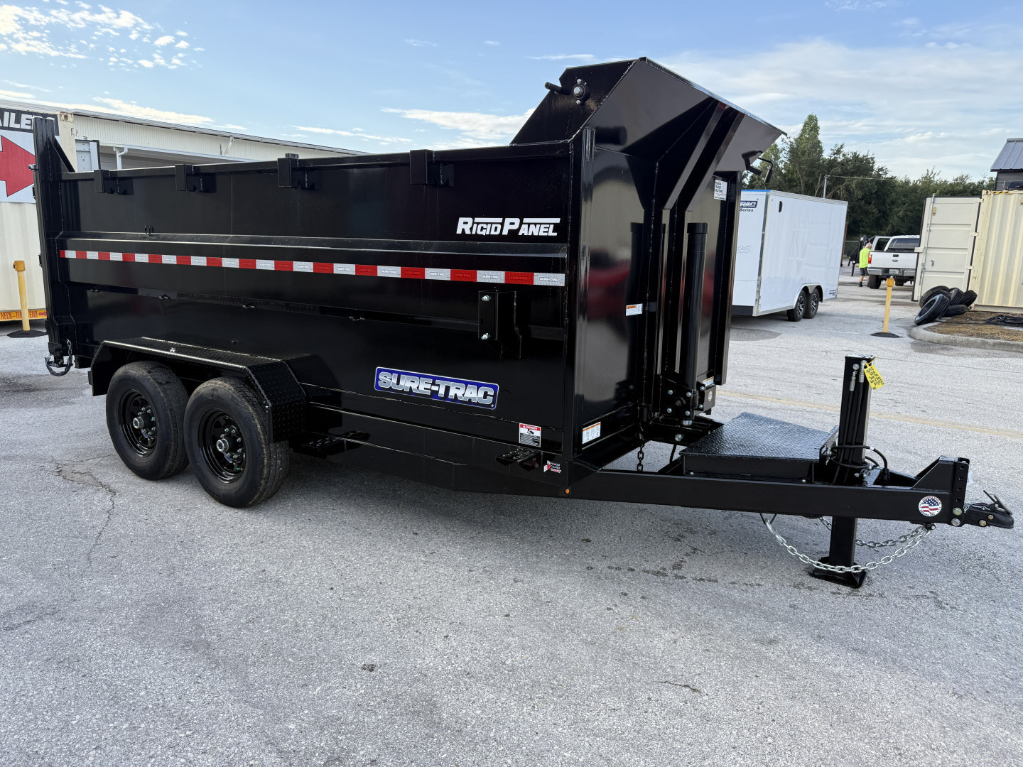 New 2025 Sure-Trac 82x14 Telescopic 4" Sided 14K Dump Trailer
