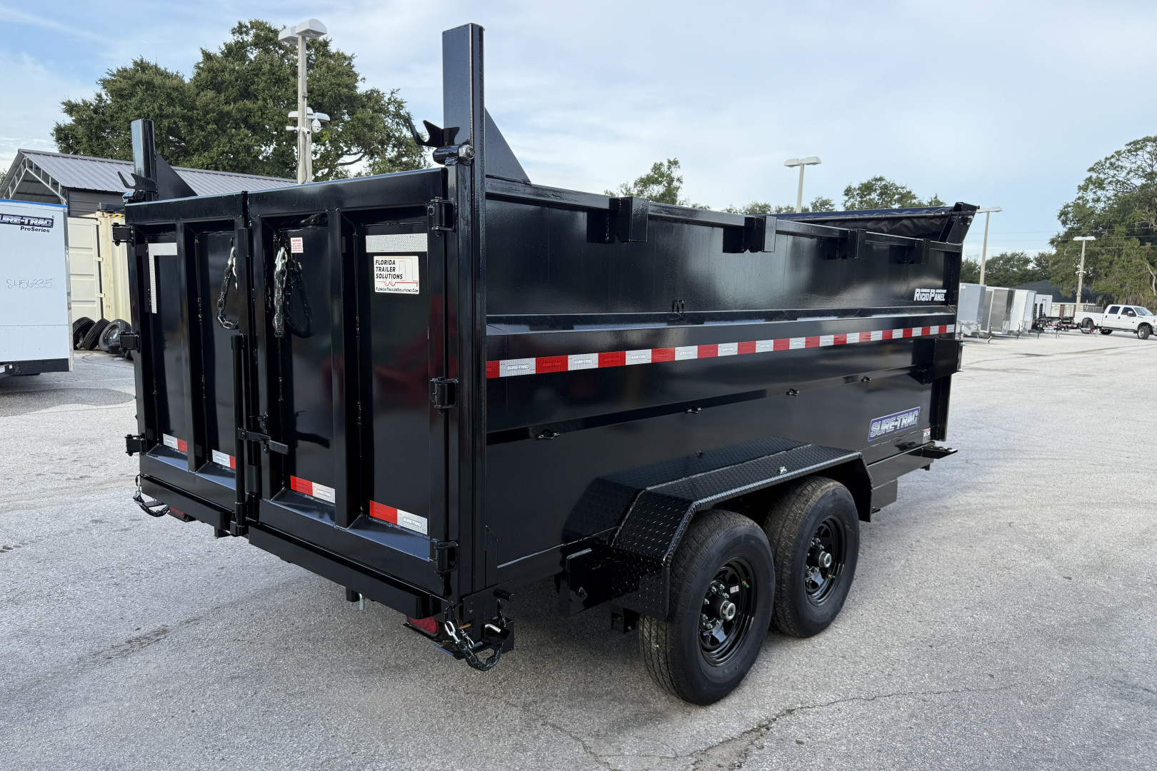 New 2025 Sure-Trac 82x14 Telescopic 4" Sided 14K Dump Trailer