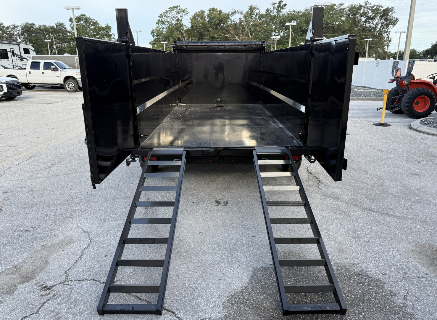 New 2025 Sure-Trac 82x14 Telescopic 4" Sided 14K Dump Trailer