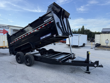 New 2025 Sure-Trac 82x14 Telescopic 4" Sided 14K Dump Trailer