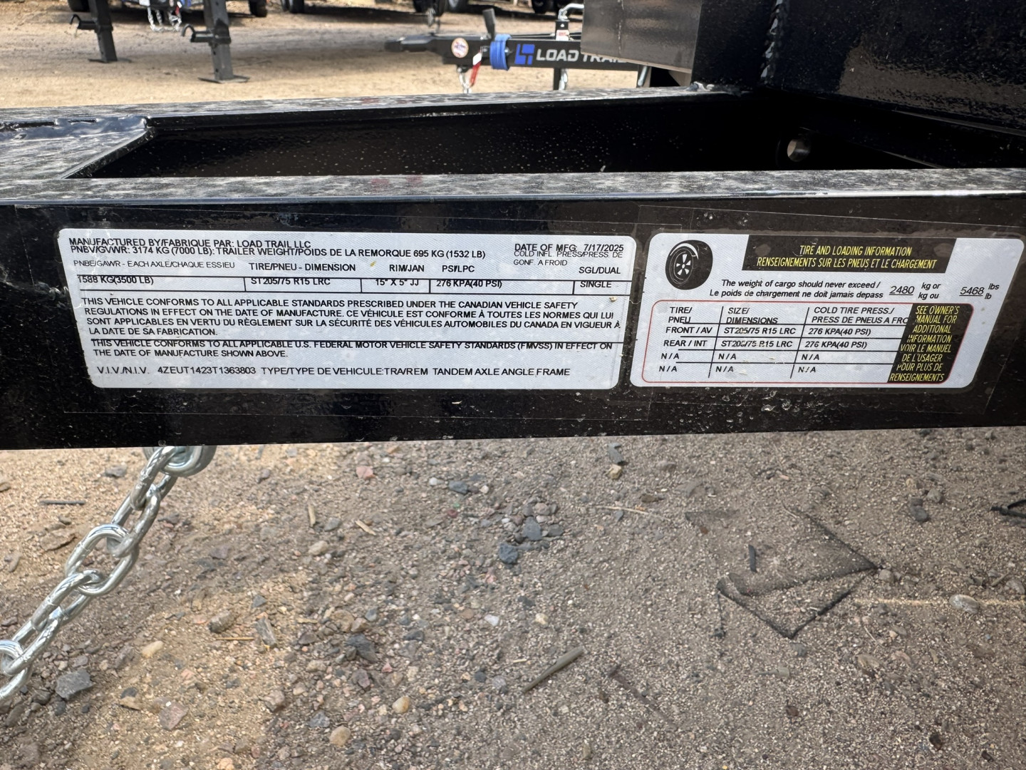 New 2026 Load Trail 7-14 Tandem Axle Ramp Gate Utility 7K GVWR