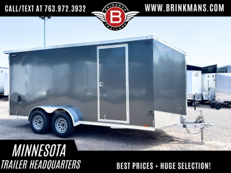 New Lightning 7x16 Aluminum Enclosed Trailer -Double Doors!