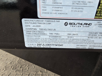 New 2026 Southland Trailers 7-14 Dump 7K Axles