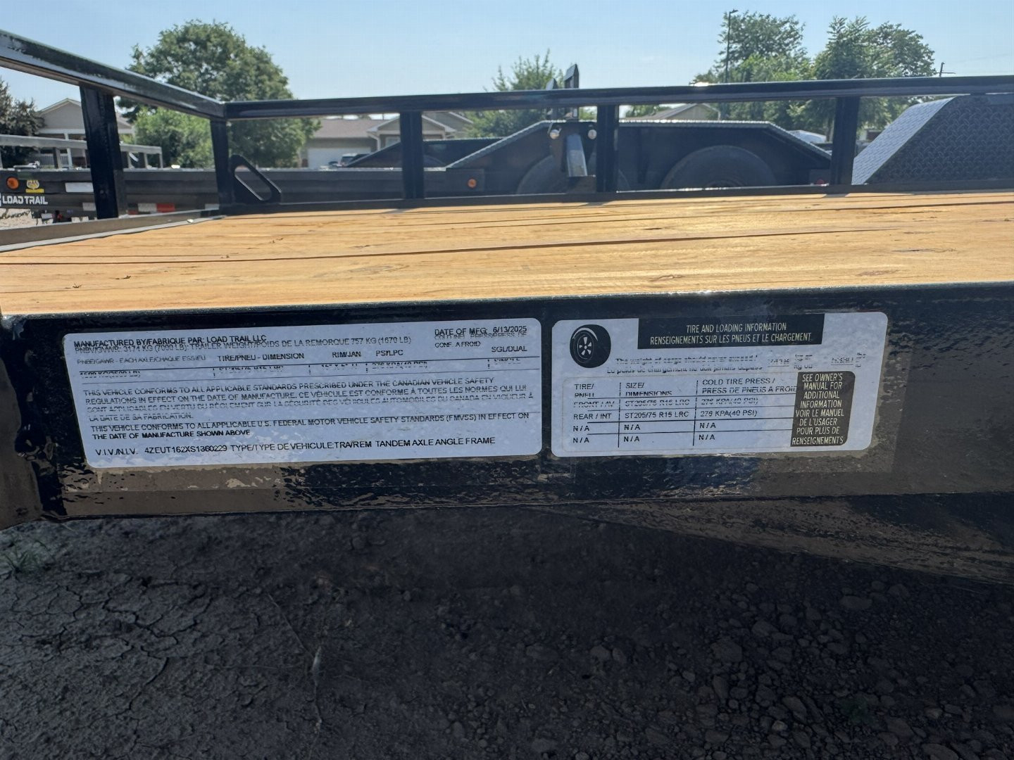 New 2025 Load Trail 7-16 Tandem Axle Ramp Gate Utility 7K GVWR