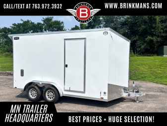 New Lightning 7.5x14 Aluminum Enclosed Trailer - Rear ramp door!