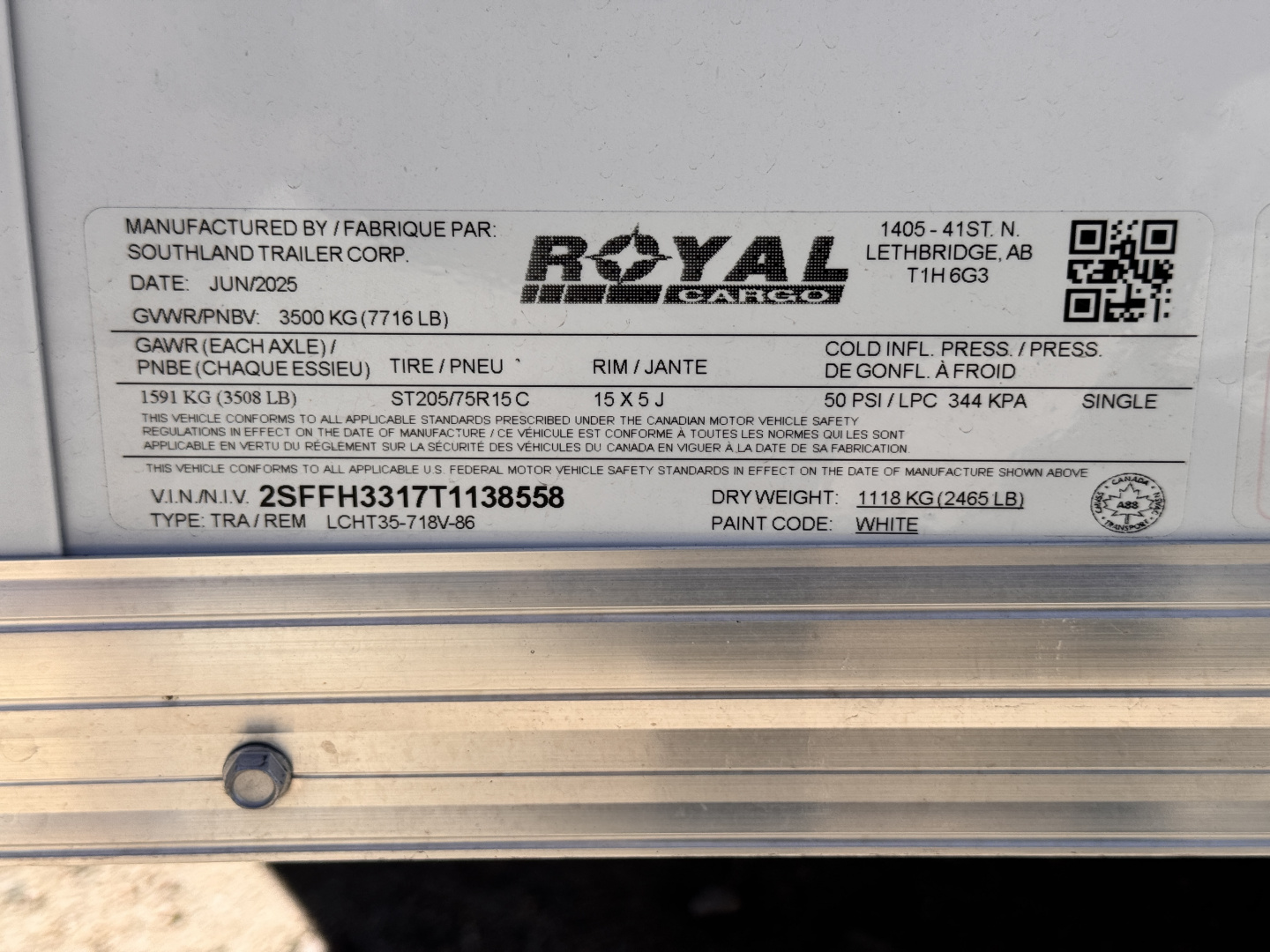 New 2026 Royal Cargo Trailers 7-16-1.5V Enclosed