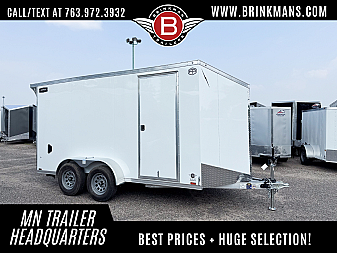 New Lightning 7x14 Aluminum Enclosed Trailer - Rear ramp door!