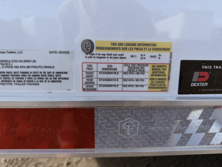 New 2025 Cross Trailers 8.5-20-1V Enclosed 12K ACP Panels