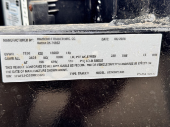 New 2025 Diamond T 7-HD24 Equipment Hauler 16K GVWR