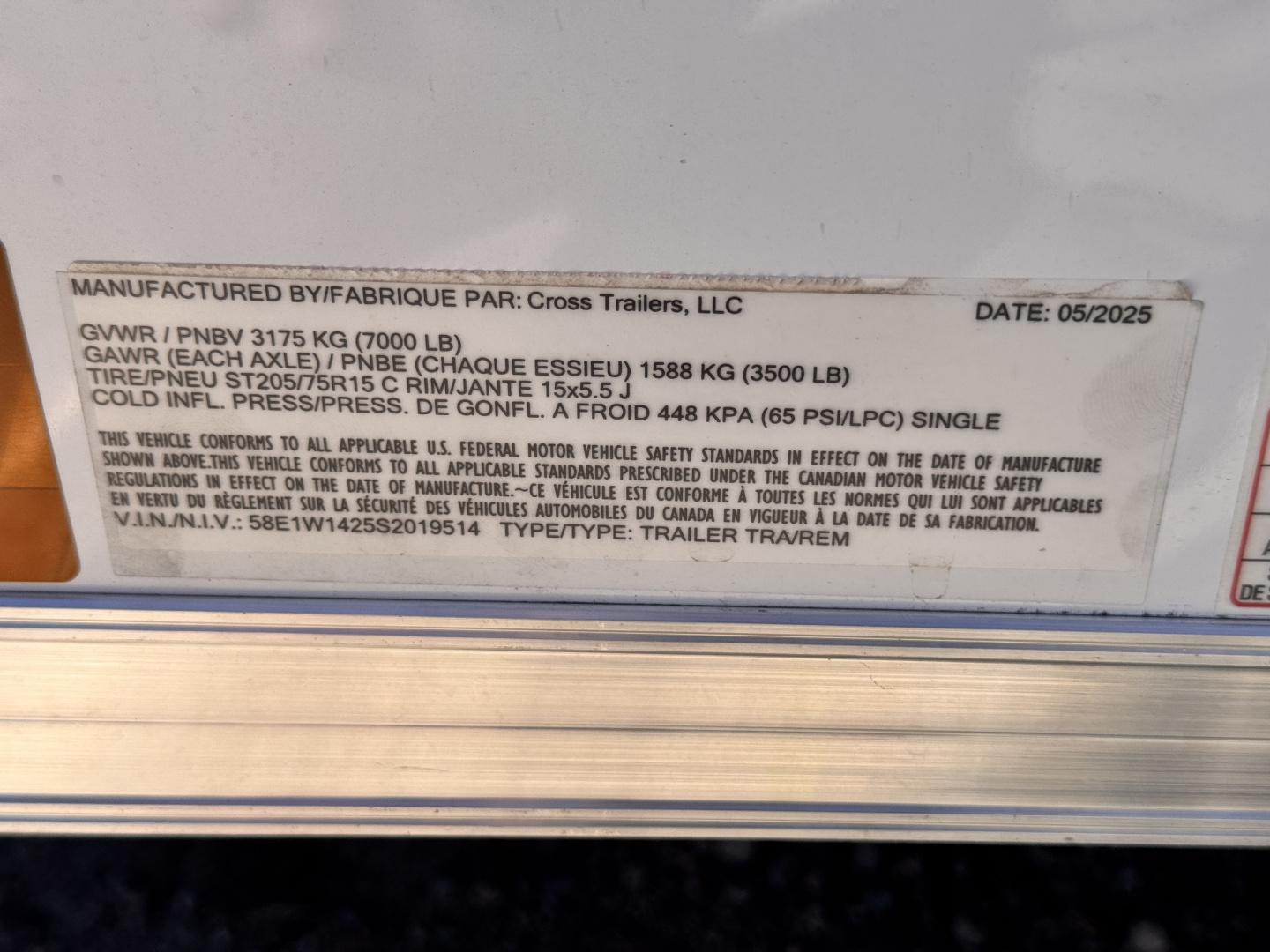 New 2025 Cross Trailers 7-14-1.5V Enclosed