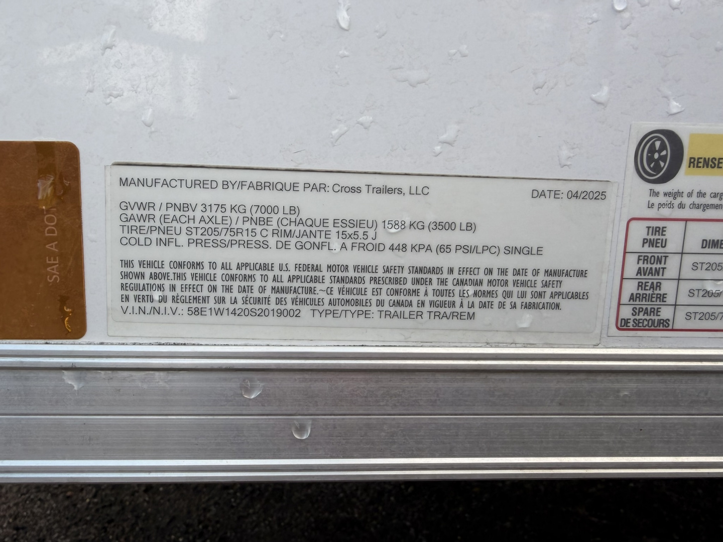 New 2025 Cross Trailers 7-14-1.5V Enclosed