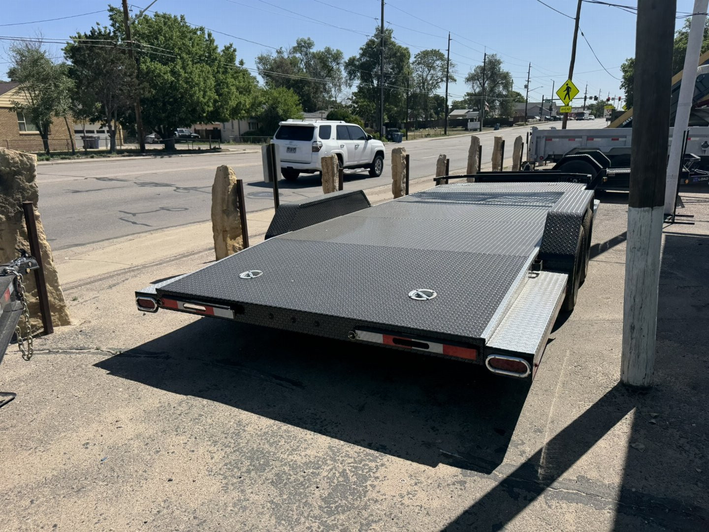 New 2025 Load Trail 7-20 Steel Floor Step Deck Car Hauler 7K GVWR