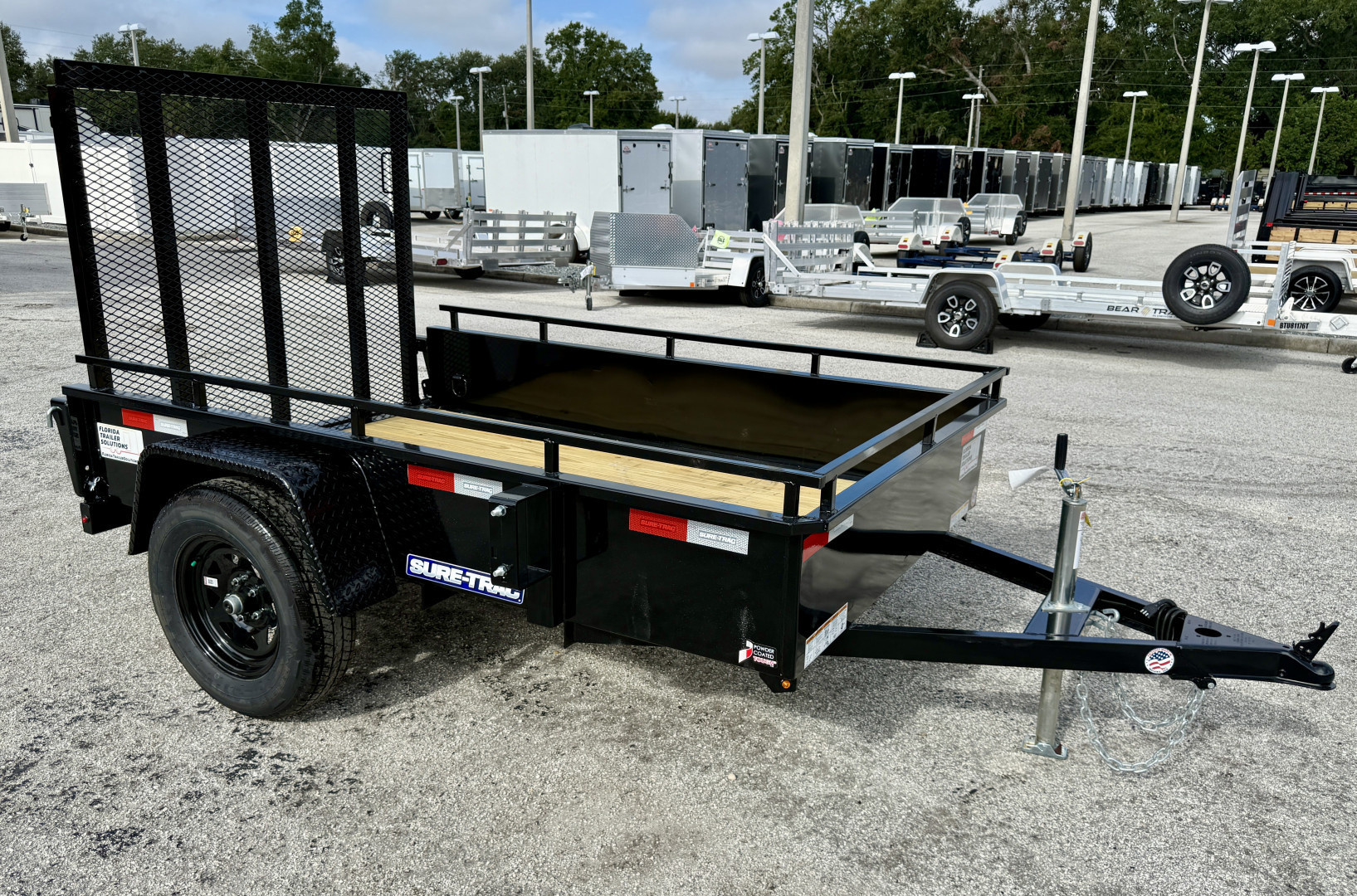 New 2026 Sure-Trac 5x8 Steel High Side 3K Utility Trailer
