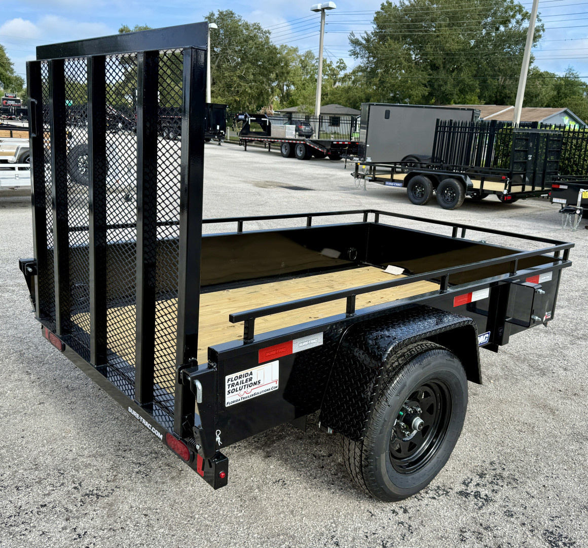 New 2026 Sure-Trac 5x8 Steel High Side 3K Utility Trailer