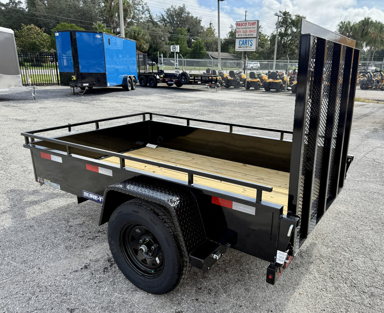 New 2026 Sure-Trac 5x8 Steel High Side 3K Utility Trailer