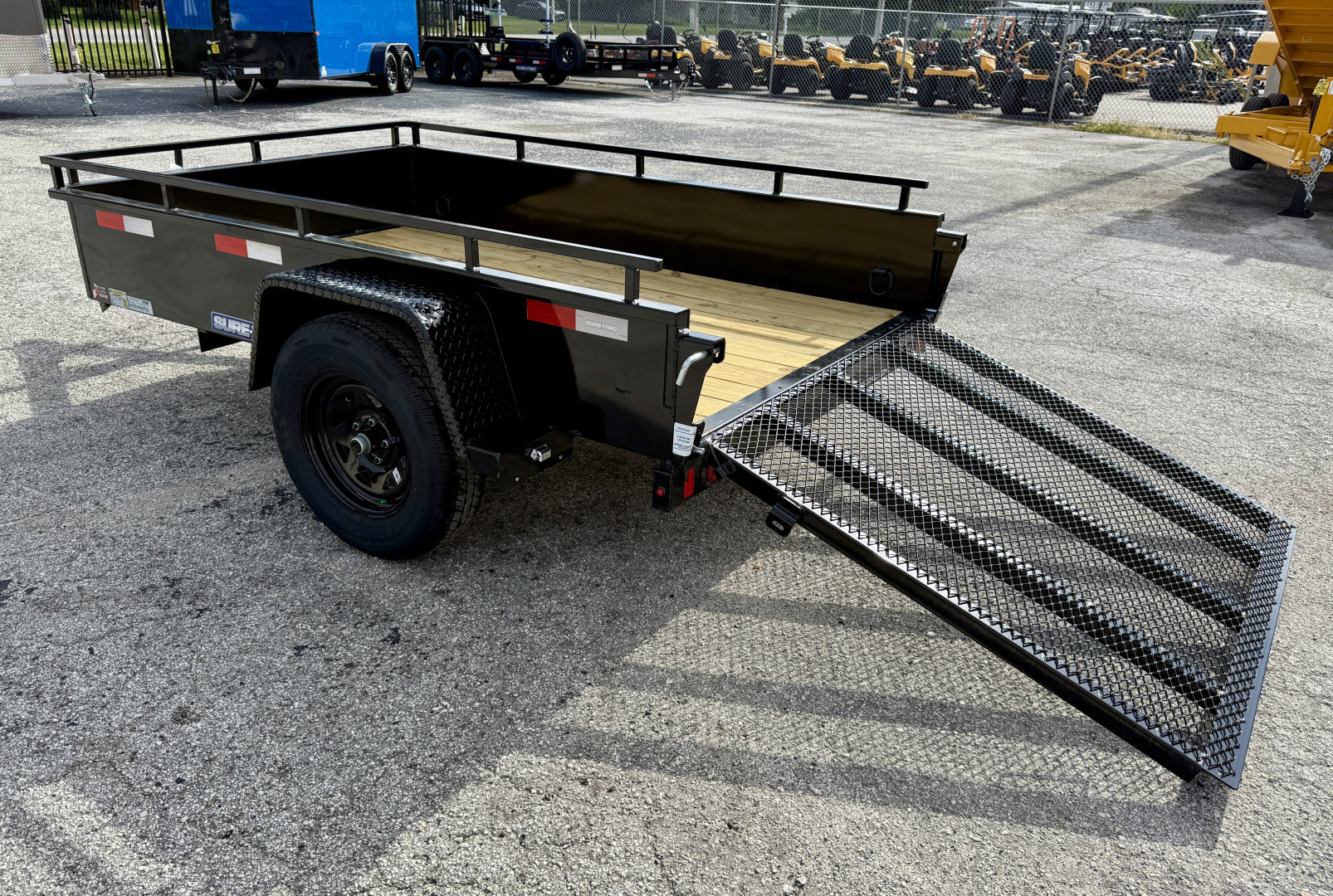 New 2026 Sure-Trac 5x8 Steel High Side 3K Utility Trailer
