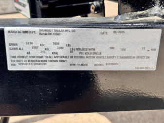 New 2025 Diamond T 7-18ATVRampGateUtilityTA Flatbed Trailer