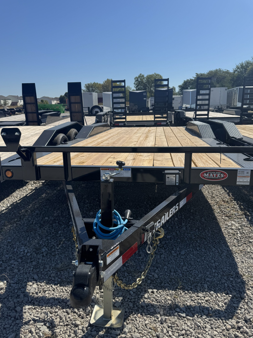 New 2026 PJ TRAILER CAR HAULER B5202 BUGGY HAULER 83X20 TA DOVETAIL W/ SLIDE IN RAMPS (GVW:9899) BLACK