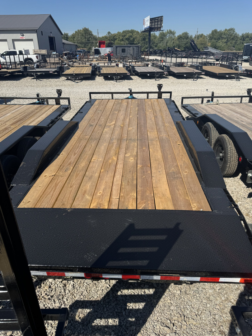 New 2026 PJ TRAILER CAR HAULER B5202 BUGGY HAULER 83X20 TA DOVETAIL W/ SLIDE IN RAMPS (GVW:9899) BLACK