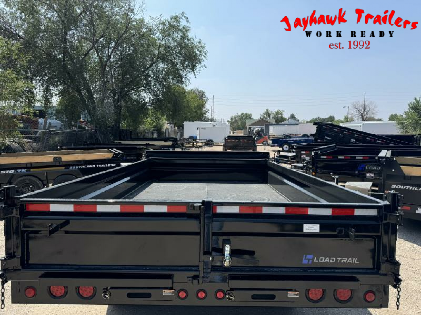 New 2025 Load Trail 8-14 Deckover Dump W/ Fold Down Sides 7K Axles