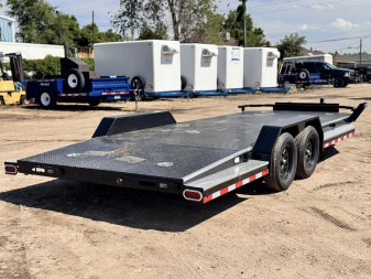 New 2025 Load Trail 7-20 Steel Floor Step Deck Car Hauler 7K GVWR