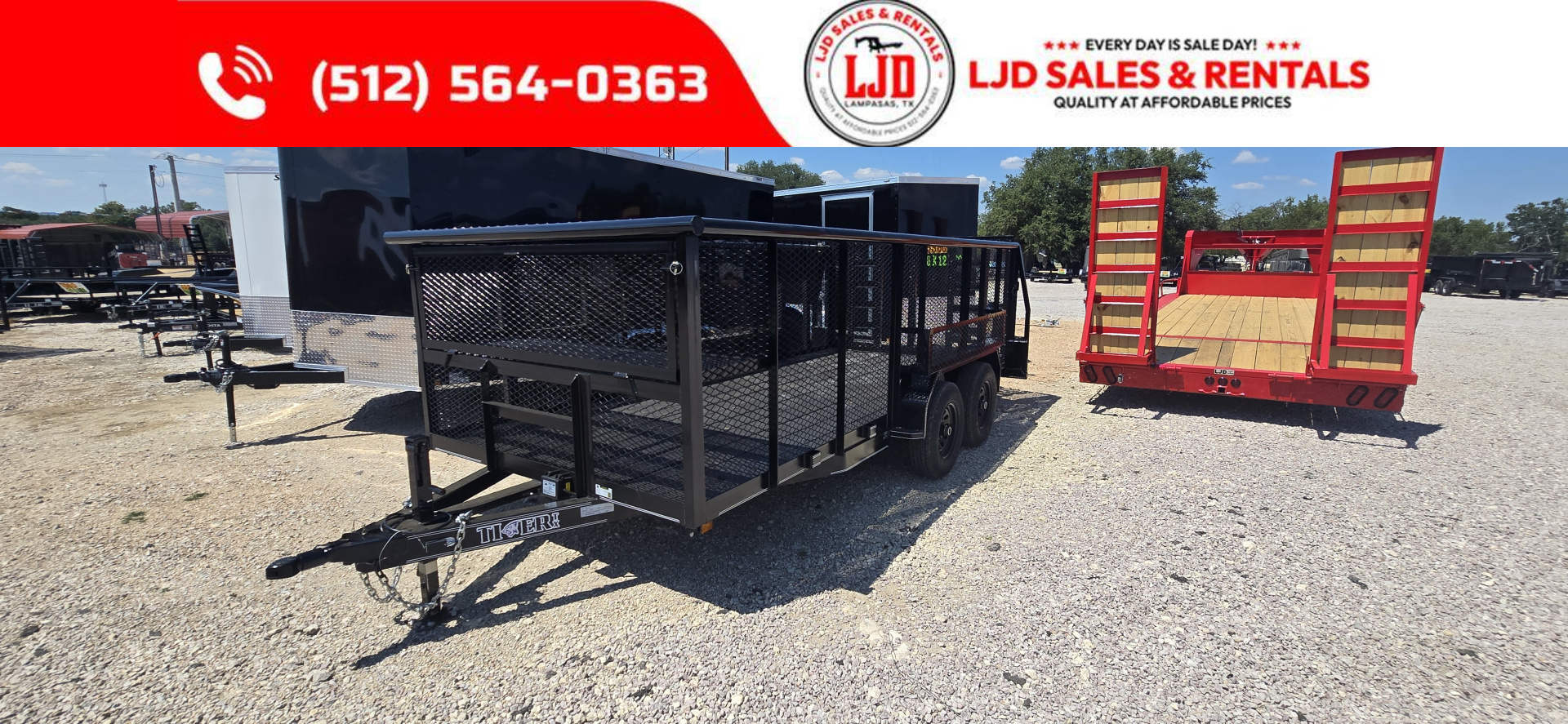 New 2025 Tiger - 83" x 16' Landscape Trailer - 5200LB Axles