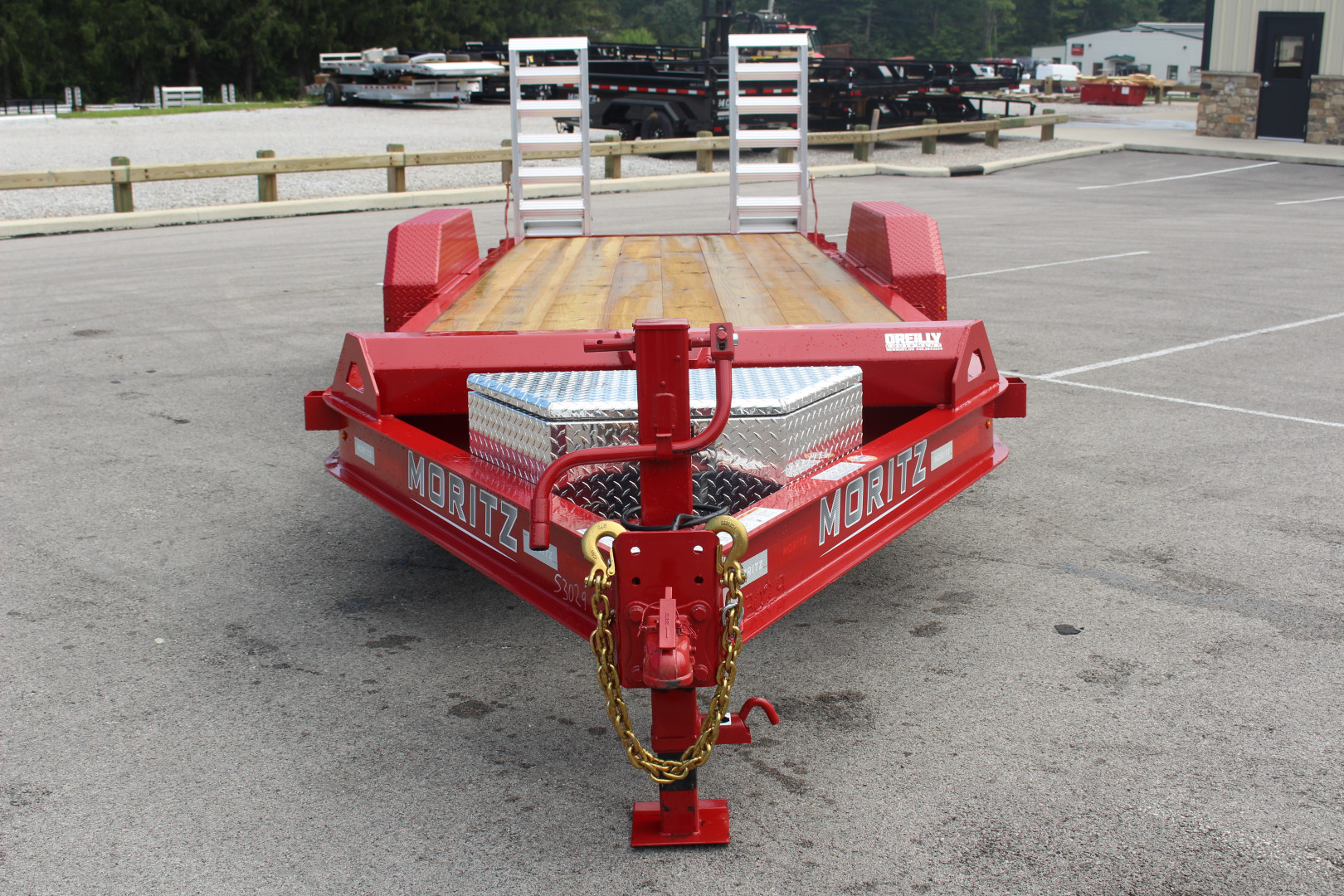New 2025 Moritz ELBH 7' x 22' Low Pro - Aluminum Ramps - Equipment Trailer - 14000# GVW