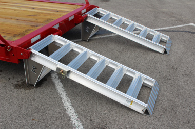 New 2025 Moritz ELBH 7' x 22' Low Pro - Aluminum Ramps - Equipment Trailer - 14000# GVW