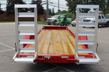 New 2025 Moritz ELBH 7' x 22' Low Pro - Aluminum Ramps - Equipment Trailer - 14000# GVW