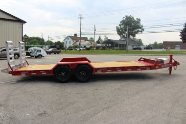 New 2025 Moritz ELBH 7' x 22' Low Pro - Aluminum Ramps - Equipment Trailer - 14000# GVW