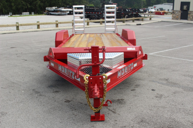 New 2025 Moritz ELBH 7' x 22' Low Pro - Aluminum Ramps - Equipment Trailer - 14000# GVW