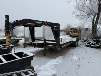 Used 2008 H&H Trailers 7-HD24GooseneckTILT