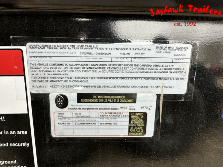 New 2025 Load Trail 7-14 Dump W/ Max Bed Telescopic 7K Axles